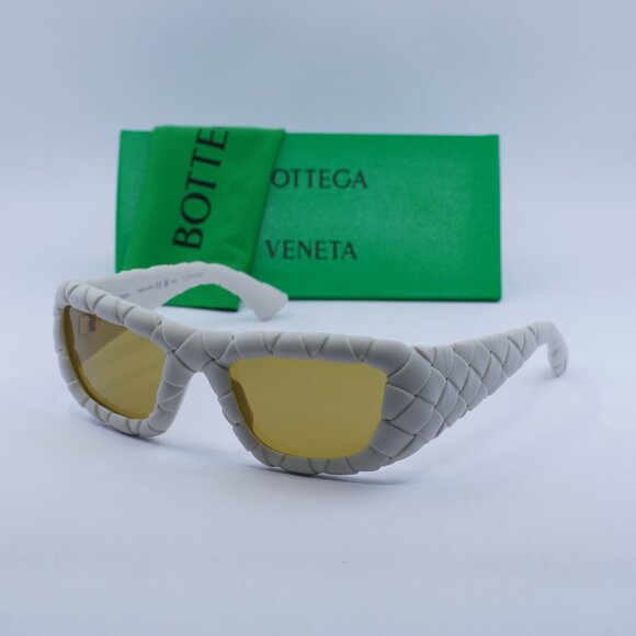 Bottega Veneta BV1303S 006 Square Sunglasses - Chalk White/Brown main image 6